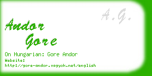 andor gore business card